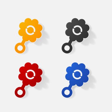 Etiket kağıt ürünleri gerçekçi öğe tasarlamak