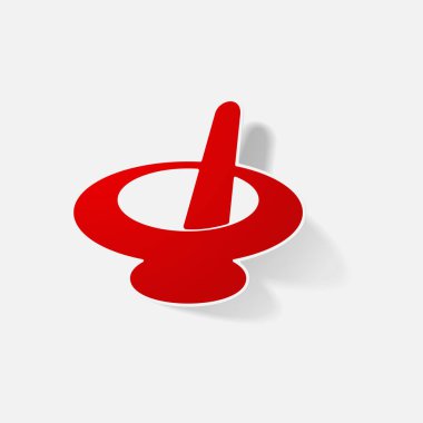 Etiket kağıt ürünleri gerçekçi öğesi tasarım illüstrasyon kalın hamurlu