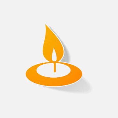 Etiket kağıt ürünleri gerçekçi öğesi tasarım illüstrasyon Spa mum