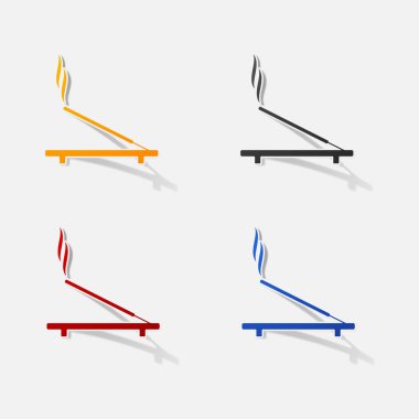 Etiket kağıt ürünleri gerçekçi öğesi tasarım illüstrasyon aromatik sopa