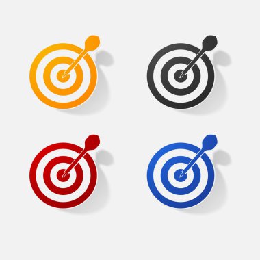 Etiket kağıt ürünleri gerçekçi öğesi tasarım illüstrasyon Dart