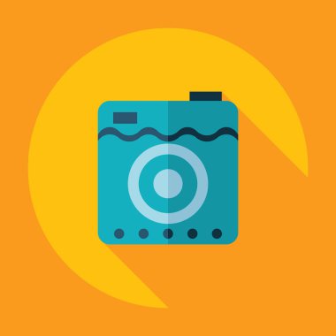 Gölge simgesi kamera ile düz modern tasarım