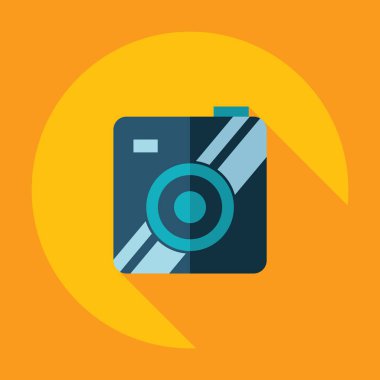 Gölge simgesi kamera ile düz modern tasarım