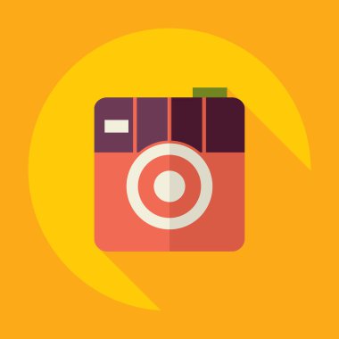 Gölge simgesi kamera ile düz modern tasarım