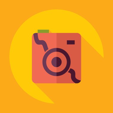 Gölge simgesi kamera ile düz modern tasarım