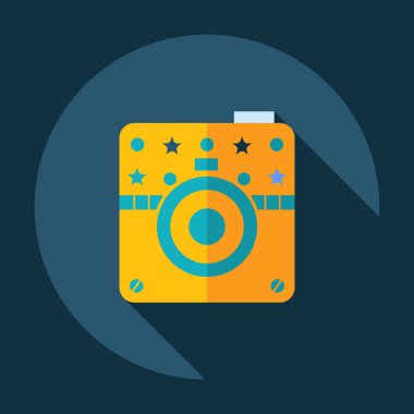 Gölge simgesi kamera ile düz modern tasarım