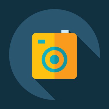 Gölge simgesi kamera ile düz modern tasarım