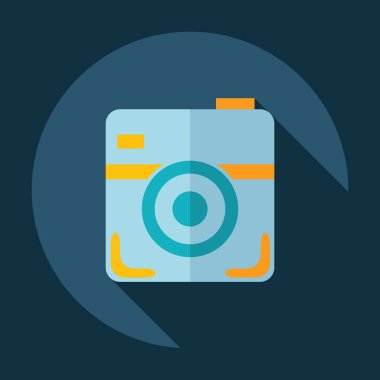 Gölge simgesi kamera ile düz modern tasarım