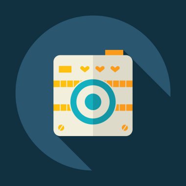 Gölge simgesi kamera ile düz modern tasarım