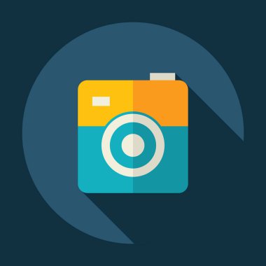 Gölge simgesi kamera ile düz modern tasarım