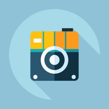 Gölge simgesi kamera ile düz modern tasarım