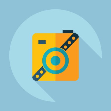 Gölge simgesi kamera ile düz modern tasarım