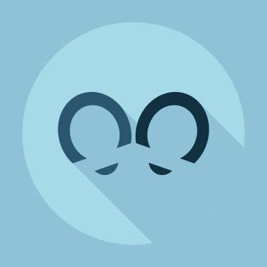 Gölge simgesi izleme ile düz modern tasarım