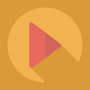 Gölge simgesi ok ile düz modern tasarım