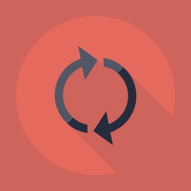 Gölge simgesi ok ile düz modern tasarım