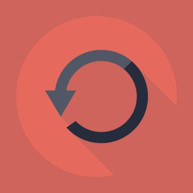 Gölge simgesi ok ile düz modern tasarım