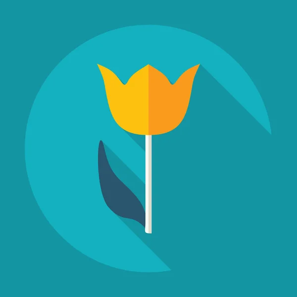 Árnyék ikon tulip lakás modern design — Stock Vector