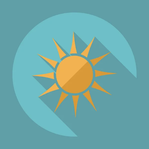 Lakás modern design ikon a nap árnyéka — Stock Vector