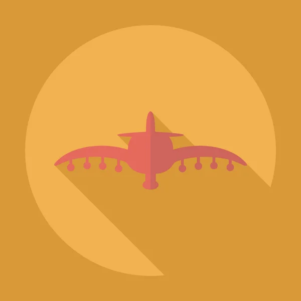 Plat modern design met schaduw pictogram vliegtuig vliegtuigen — Stockvector