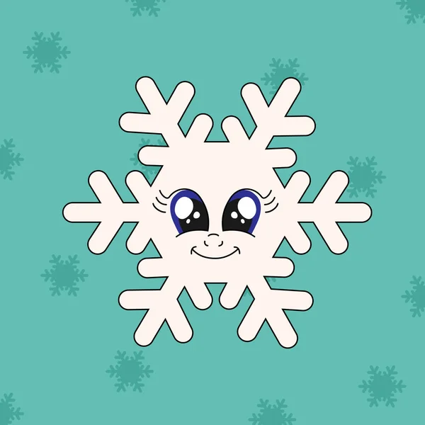 Icône de flocon de neige symbole vectoriel graphique — Image vectorielle