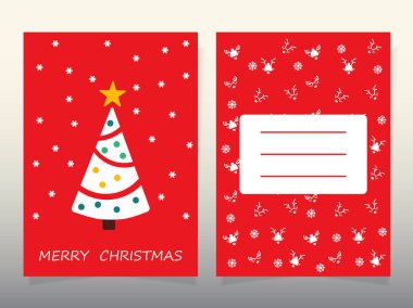 Tasarım Noel kartları 2017 Noel ağacı Noel Baba ve geyik. Yeni yılın sembolleri