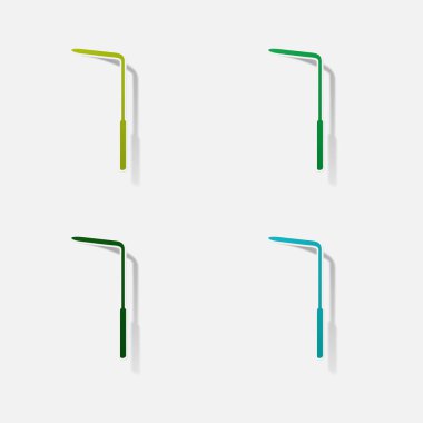 Etiket kağıt ürünleri gerçekçi öğesi tasarım illüstrasyon diş ayna