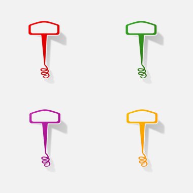 Etiket kağıt ürünleri gerçekçi öğe tasarlamak