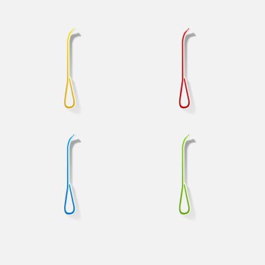 Etiket kağıt ürünleri gerçekçi öğesi tasarım illüstrasyon diş Asansör