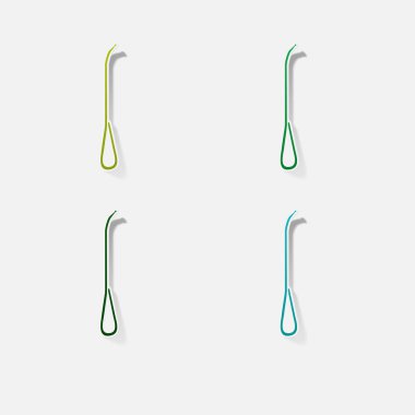 Etiket kağıt ürünleri gerçekçi öğesi tasarım illüstrasyon diş Asansör