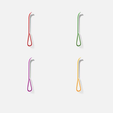 Etiket kağıt ürünleri gerçekçi öğesi tasarım illüstrasyon diş Asansör