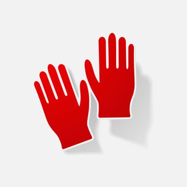 Etiket kağıt ürünleri gerçekçi öğesi tasarım illüstrasyon eller