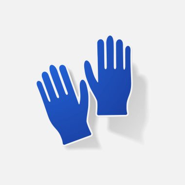 Etiket kağıt ürünleri gerçekçi öğesi tasarım illüstrasyon eller