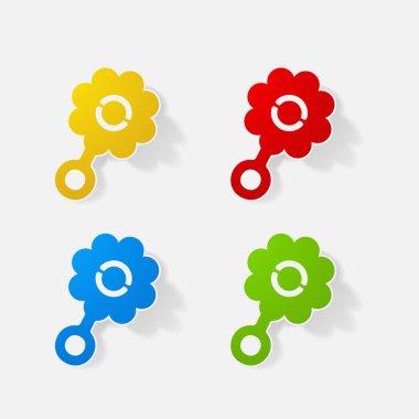 Etiket kağıt ürünleri gerçekçi öğe tasarlamak