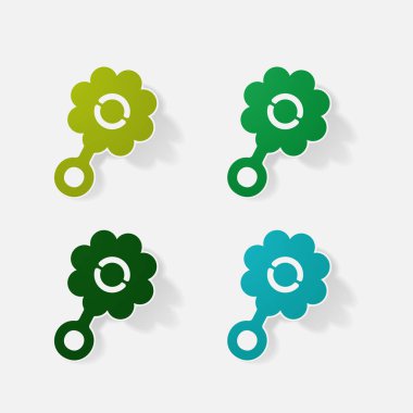 Etiket kağıt ürünleri gerçekçi öğe tasarlamak