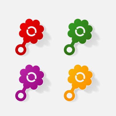 Etiket kağıt ürünleri gerçekçi öğe tasarlamak