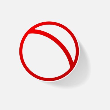 Etiket kağıt ürünleri gerçekçi öğesi tasarım illüstrasyon çocuk topu