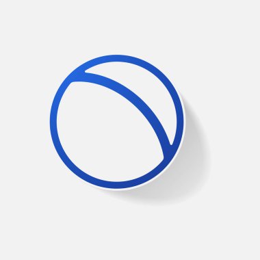 Etiket kağıt ürünleri gerçekçi öğesi tasarım illüstrasyon çocuk topu