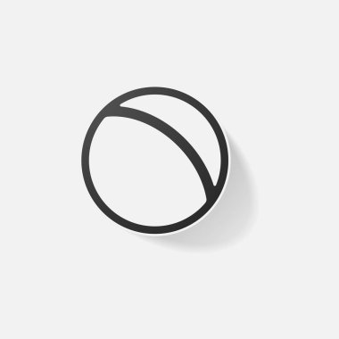 Etiket kağıt ürünleri gerçekçi öğesi tasarım illüstrasyon çocuk topu