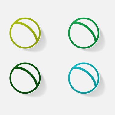 Etiket kağıt ürünleri gerçekçi öğesi tasarım illüstrasyon çocuk topu