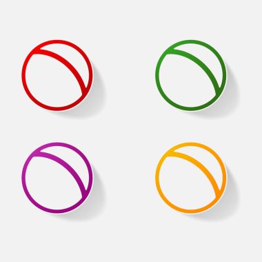 Etiket kağıt ürünleri gerçekçi öğesi tasarım illüstrasyon çocuk topu