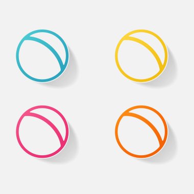 Etiket kağıt ürünleri gerçekçi öğesi tasarım illüstrasyon çocuk topu