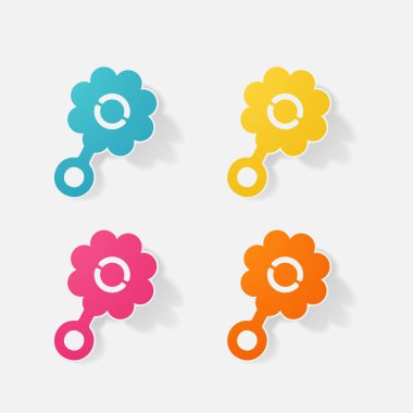 Etiket kağıt ürünleri gerçekçi öğe tasarlamak