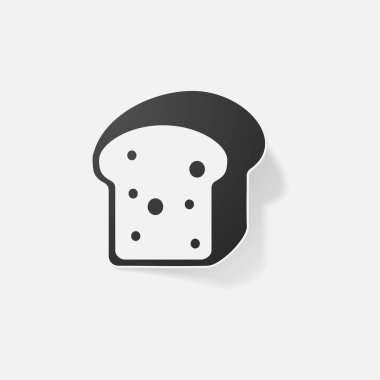 Etiket kağıt ürünleri gerçekçi öğesi tasarım illüstrasyon ekmek