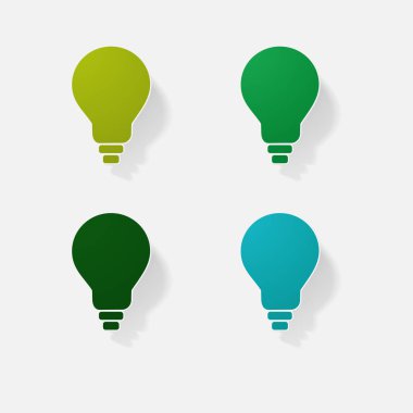 Etiket kağıt ürünleri gerçekçi öğesi tasarım çizim ışık