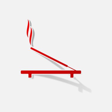 Etiket kağıt ürünleri gerçekçi öğesi tasarım illüstrasyon aromatik sopa