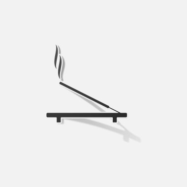 Etiket kağıt ürünleri gerçekçi öğesi tasarım illüstrasyon aromatik sopa