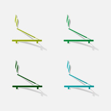 Etiket kağıt ürünleri gerçekçi öğesi tasarım illüstrasyon aromatik sopa