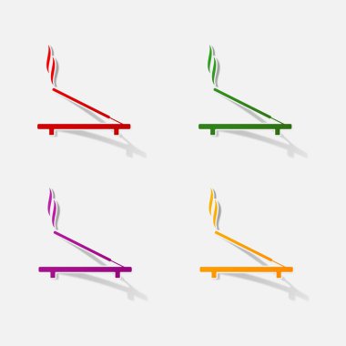 Etiket kağıt ürünleri gerçekçi öğesi tasarım illüstrasyon aromatik sopa