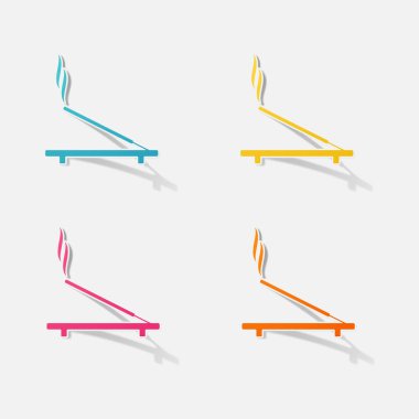 Etiket kağıt ürünleri gerçekçi öğesi tasarım illüstrasyon aromatik sopa