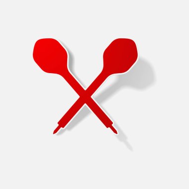 Etiket kağıt ürünleri gerçekçi öğesi tasarım illüstrasyon Dart